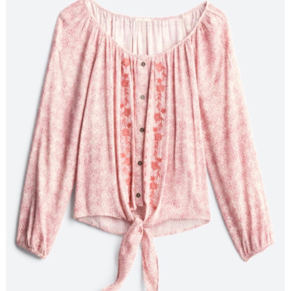 Tie front blouse